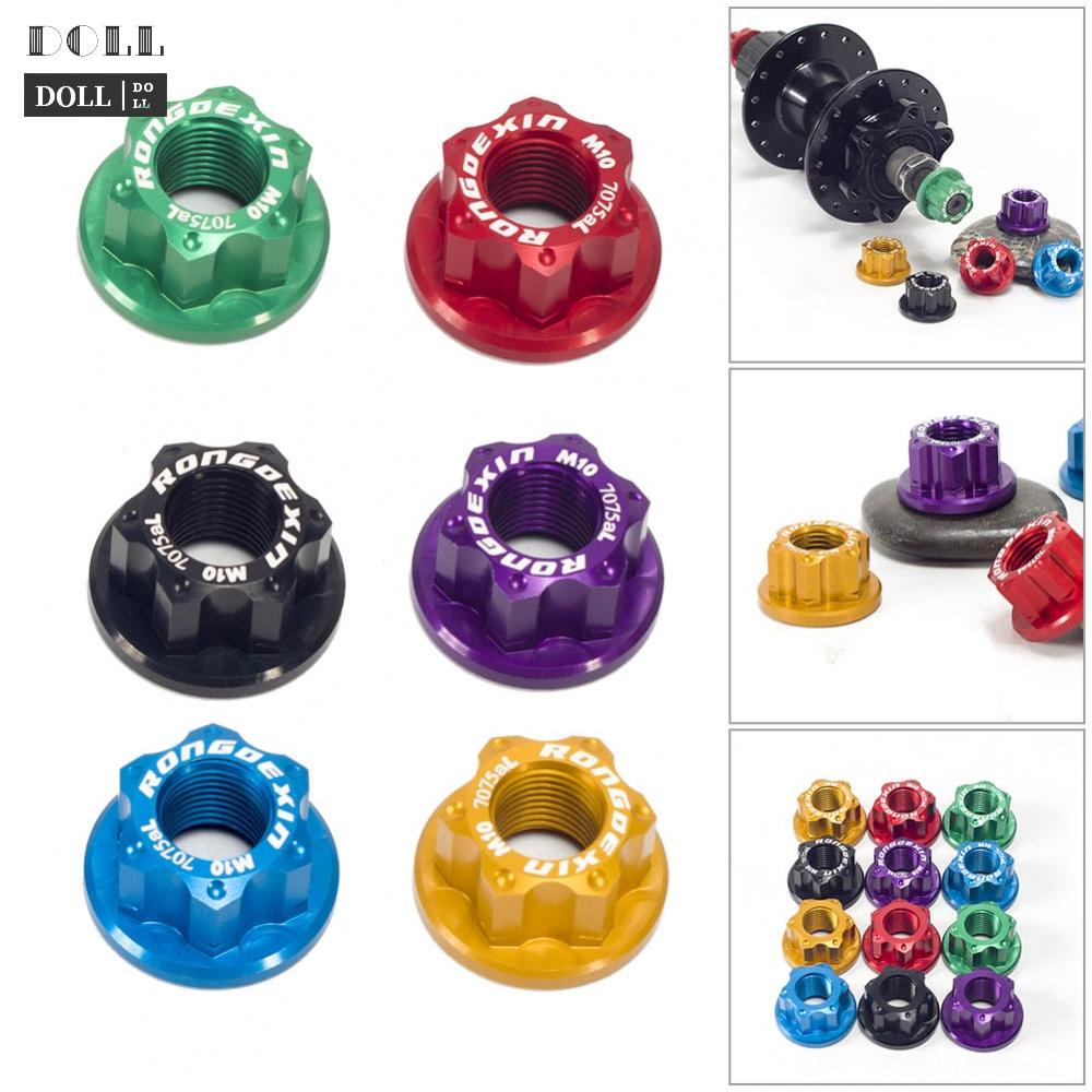 24h-shiping-bike-wheel-axle-nut-nut-purple-rear-wheel-red-wheel-axle-aluminum-alloy-black