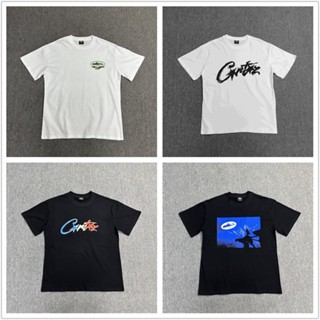 C// Corteiz เทรนด์ใหม่ 4 คอลเล็คชั่นใหม่ ลายพิมพ์อักษร เสื้อยืดแขนสั้นลายดอกไม้ สเก็ตบอร์ด สตรีทแวร์