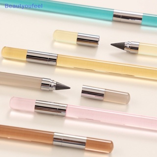 [Beautyoufeel] ที่ใส่ดินสออะคริลิคใส สีสันสดใส พร้อมปลายปากกา สําหรับนักเรียน