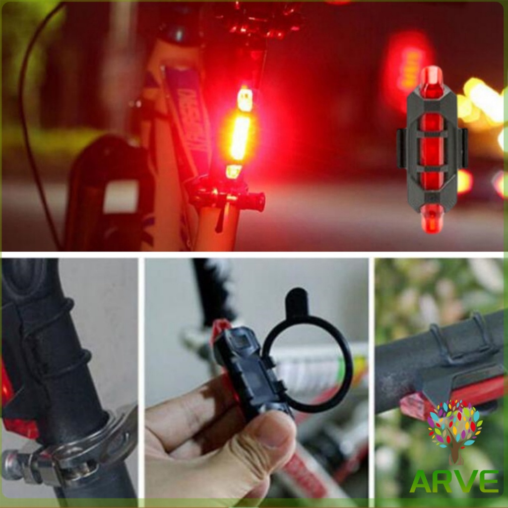 arve-ไฟท้ายจักรยาน-แบบพกพากันน้ำ-แบบชาร์จ-usb-ชุดไฟจักรยาน-bicycle-lamp