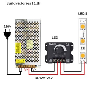 Buildvictories11 สวิตช์ควบคุมแรงดันไฟฟ้า หรี่แสงได้ DC 12V 24V LED 30A 360W TH