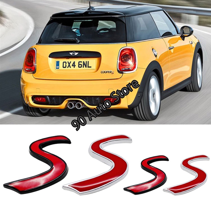 สติกเกอร์โลหะ-รูปตัวอักษร-สําหรับติดตกแต่งด้านข้างรถยนต์-mini-coopers-s-auto-body-1-ชิ้น