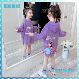 เสื้อกันหนาวแขนยาว มีฮู้ด ผ้าฝ้าย ลายการ์ตูน Abelard สําหรับเด็กผู้หญิง