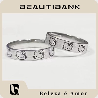 Beautibank แหวนคู่รัก ลายแมว ปรับได้ สําหรับแฟนสาว