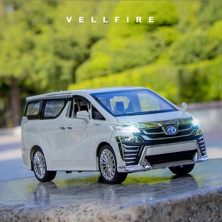 โมเดลรถยนต์ 1:24 Toyota Vellfire MPV แบบดึงถอยหลัง ของเล่นสําหรับเด็ก