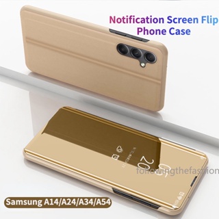 เคสโทรศัพท์มือถือ TPU แบบแข็ง ฝาพับแม่เหล็ก กันกระแทก พร้อมขาตั้ง สําหรับ Samsung Galaxy A14 4G A24 5G A34 A54 2023 LTE