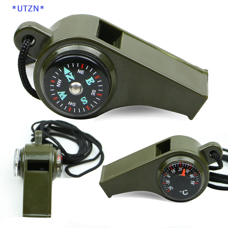 Utzn> 3 in 1 นกหวีดฉุกเฉิน เข็มทิศ เครื่องวัดอุณหภูมิ ผู้ตัดสิน เชียร์ ...