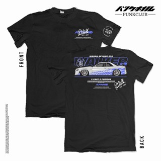 【ใหม่】เสื้อยืดผ้าฝ้ายพิมพ์ลายแฟชั่น [ Graphic TEE ] GTR R34 PAUL WALKER, 2 FAST 2 FURIOUS การออกแบบที่กําหนดเอง (XS ถึง