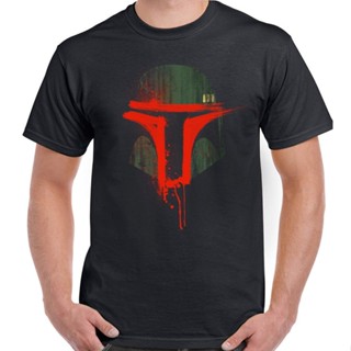 【ใหม่】เสื้อยืดผ้าฝ้าย พิมพ์ลาย Boba Fett Helmet s Jedi Yoda Darth Vader สําหรับผู้ชาย 39582