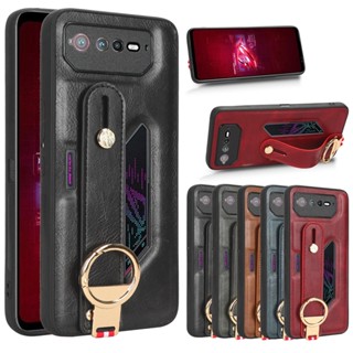 เคสโทรศัพท์มือถือหนัง กันกระแทก พร้อมแหวนขาตั้ง สําหรับ ASUS Rog Phone 6 ASUS Rog Phone 6 Rog 6