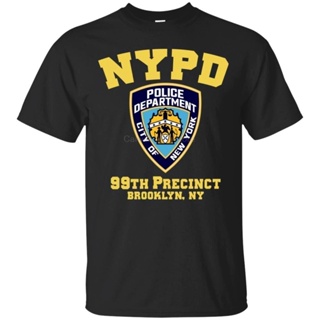 sadasเสื้อยืดครอป เสื้อยืดแขนสั้นลําลอง ผ้าฝ้าย 100% พิมพ์ลาย Nypd Police Department City Of York พลัสไซซ์ ขอ