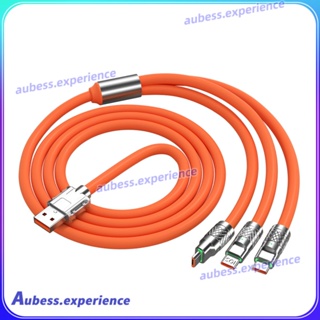 Universal 3 In 1 Fast Charging Usb Cable/liquid Soft Silicone Fast Charge Line/ 120W Data Transmission Line Experth