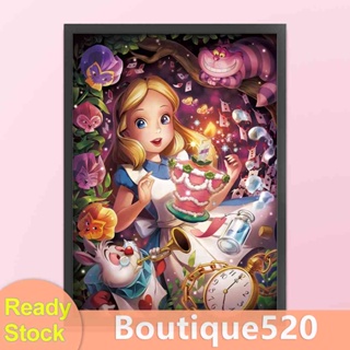Disney Alice in Wonderland ชุดปักครอสสติตช์ ผ้าฝ้าย 11CT DIY [boutique520.th]