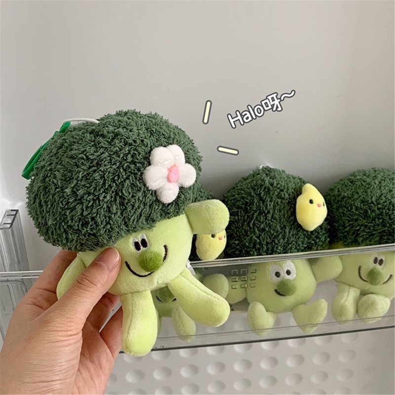 พวงกุญแจ-จี้ตุ๊กตา-broccoli-น่ารัก-สําหรับตกแต่งกระเป๋าเป้สะพายหลัง