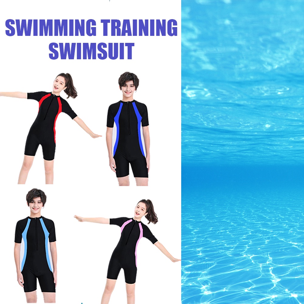 ชุดว่ายน้ำเด็ก-ชุดว่ายน้ำชิ้นเดียว-ชุดว่ายน้ำบอดี้สูทเด็ก-ใส่ได้ทั้ง-เด็กชายและหญิง-พร้อมส่ง