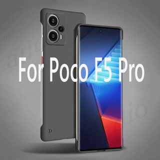เคสโทรศัพท์มือถือ PC แข็ง ผิวด้าน ไร้กรอบ กันกระแทก สําหรับ xiaomi Poco F5 Pro PocoF5 PocoF5Pro 5G 2023 xiaomi Poco F5 F4 GT F3 F4GT