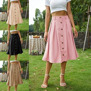 [New product in stock] 2023 Summer button half-body casual plastic waist princess skirt quality assurance PUNH