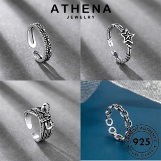 ATHENA JEWELRY 925 แท้ แฟชั่น เงิน เครื่องประดับ ผู้หญิง Silver แหวน วินเทจ ต้นฉบับ เครื่องประดับ เกาหลี M042