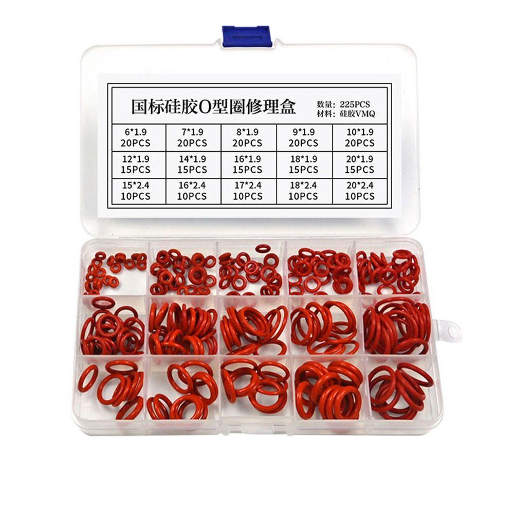 FEPS 225 ชิ้น Assortment Kit ปะเก็นปิดผนึกแรงดันสูงชุดปะเก็นซีลปะเก็น ...