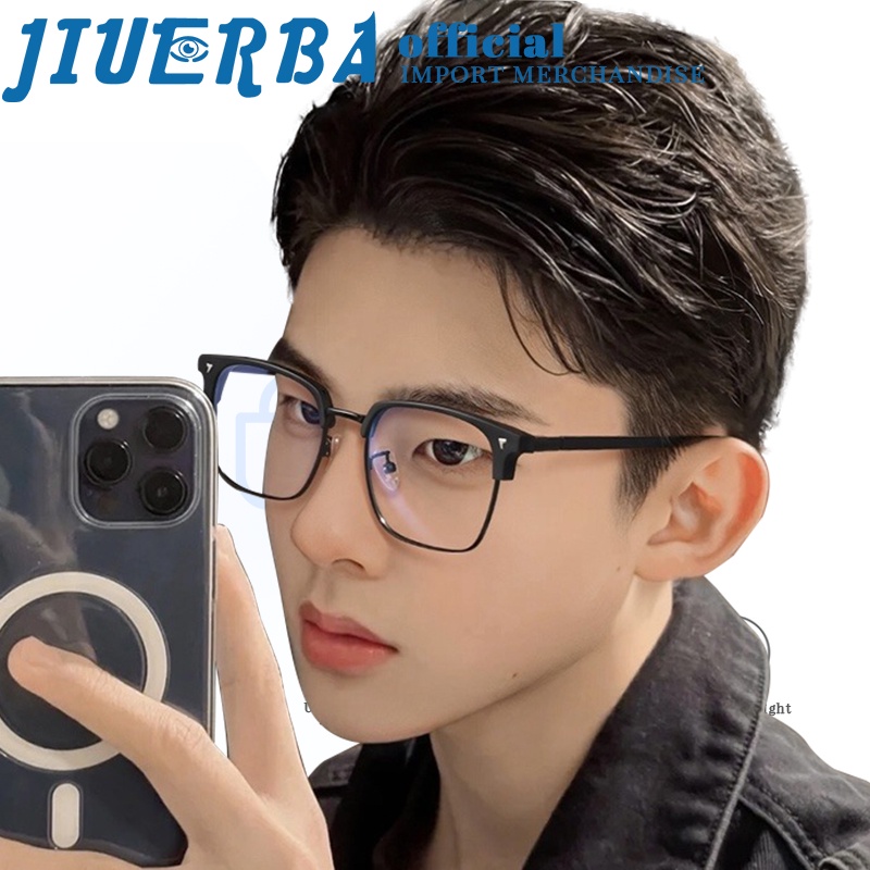 jiuerba-แว่นตาสายตาสั้น-tr-กรอบสี่เหลี่ยม-ป้องกันรังสี-uv400-แฟชั่นเกาหลี-สําหรับผู้ชาย-และผู้หญิง