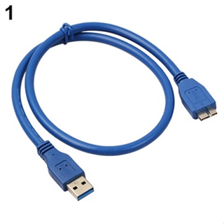 Rich2.br สายเคเบิล USB 30 Type A ตัวผู้ เป็น Micro B ตัวผู้ 05 ม. 1 ม. 18 ม. สีฟ้า