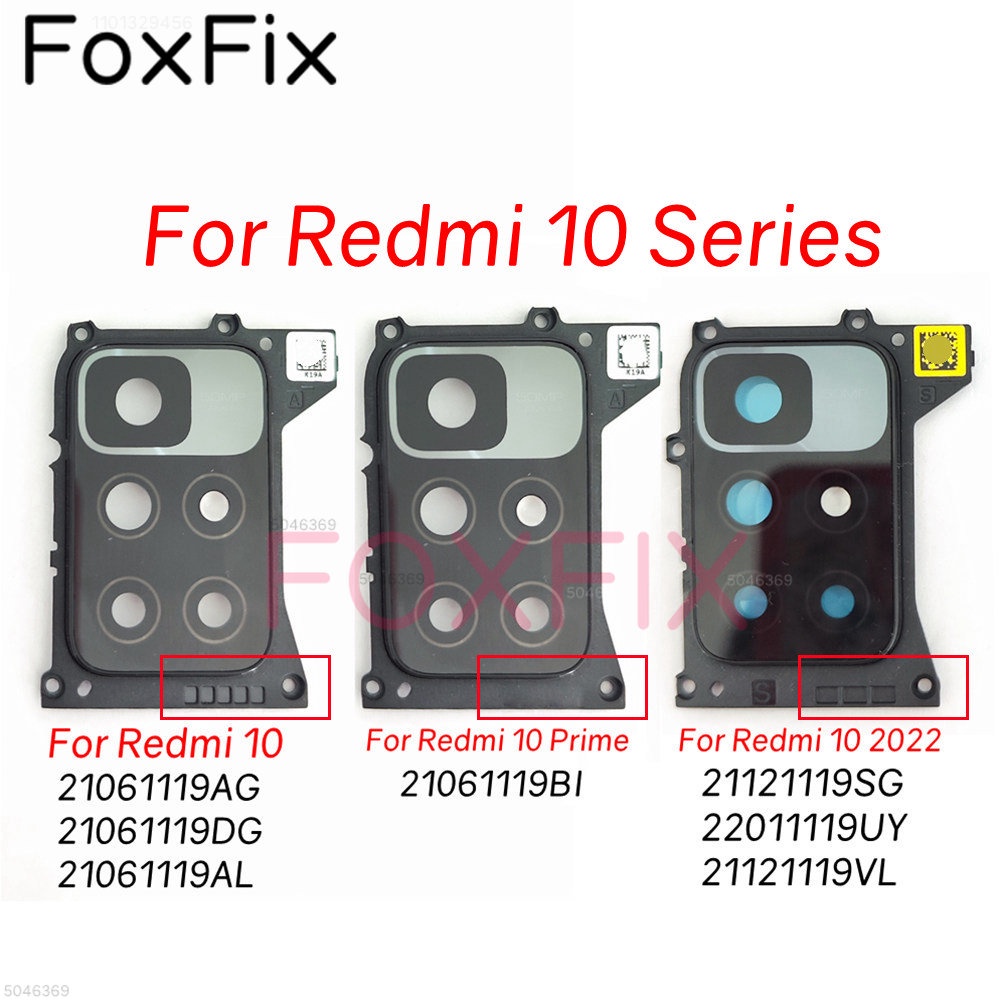 ฝาครอบเลนส์กล้องด้านหลัง พร้อมกรอบ แบบเปลี่ยน สําหรับ Xiaomi Redmi 10 ...