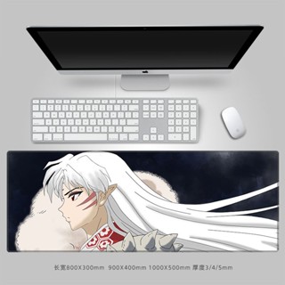 [700 * 300] Inuyasha แผ่นรองเมาส์ ขนาดใหญ่ ลายดอกเบลล์ฟลาวเวอร์ ฆ่ายา แป้นพิมพ์ กันน้ํา แผ่นรองโต๊ะ คอมพิวเตอร์ แบบหนา กําหนดเอง อะนิเมะ