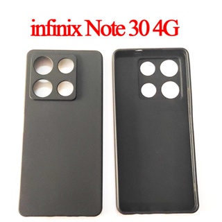  Infinix Note 30 4G 30 Pro 4G เคส สีดํา ใส นิ่ม TPU ซิลิโคน ป้องกันเต็มรูปแบบ