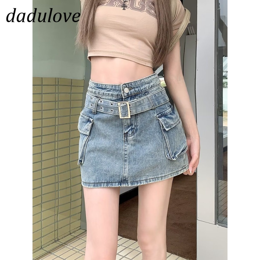 dadulove-new-american-style-ins-high-street-thin-tooling-denim-skirt-niche-high-waist-a-line-skirt-bag-hip-skirt