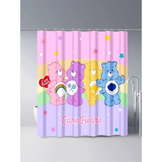 ม่านกันห้องน้ำ Care Bears แก๊งหมีแคร์แบร์ มีขอเกี่ยวให้ในชุด พร้อมส่ง 4 ลาย ตามภาพ ขนาด 180×180 cm