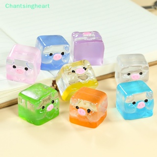 <Chantsingheart> บล็อคเรซิ่น รูปการ์ตูนหมู 3D เรืองแสง แฮนด์เมด DIY สําหรับตกแต่งภูมิทัศน์ขนาดเล็ก ลดราคา 2 ชิ้น