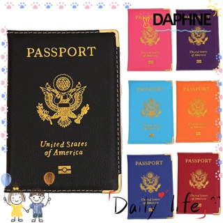 Daphne กระเป๋าใส่หนังสือเดินทาง หนัง PU พร้อมที่ใส่หนังสือเดินทาง สีชมพู USA สําหรับผู้ชาย