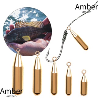 Amber ตะกั่วถ่วงน้ําหนัก ทองแดง 3.5 5 7 10 12 กรัม สําหรับตกปลา 10 ชิ้น