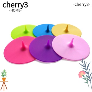 Cherry3 ฝาครอบแก้ว ซิลิโคน รูปหยดน้ํา นิ่ม ไม่เสียรูปง่าย กันฝุ่น 6 สี ทําความสะอาดง่าย หลากสี 6 ชิ้น