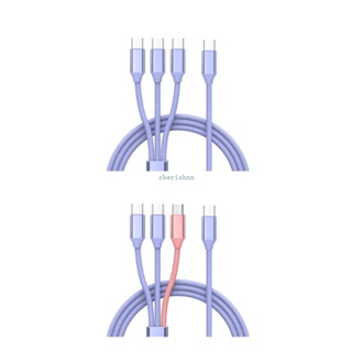 Ch*【พร้อมส่ง】สายชาร์จ Type-C 150 ซม. เข้า 1 ออก 3 Type-C Micro USB