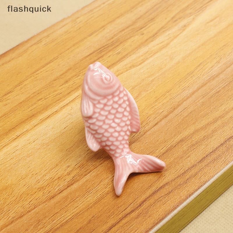 flashquick-ลูกบิดลิ้นชัก-เซรามิค-รูปปลา-สําหรับเด็ก-ตู้กับข้าว-เฟอร์นิเจอร์