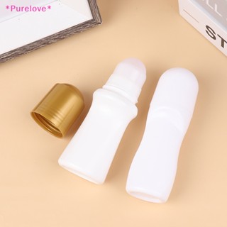 Purelove&gt; ขวดพลาสติกเปล่า ระงับกลิ่นกาย ขนาด 50 มล. สีขาว สําหรับใส่เครื่องสําอาง