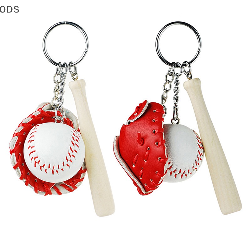 ods-มินิ-สามชิ้น-ถุงมือเบสบอล-ค้างคาว-พวงกุญแจ-กีฬา-รถ-พวงกุญแจ-od