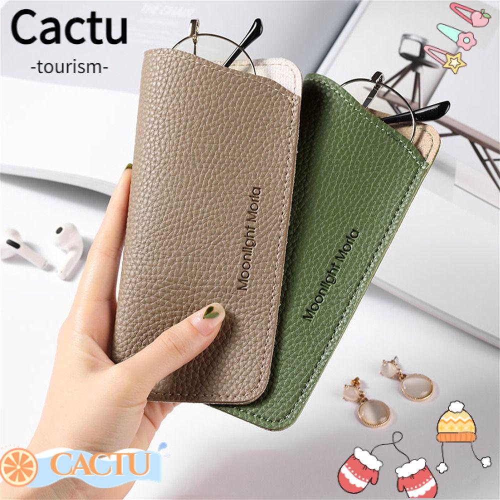 cactu-กระเป๋าใส่แว่นตา-หนัง-pu-นิ่ม-สําหรับอ่านหนังสือ