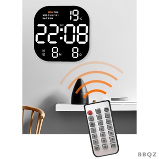 [Bbqz01] นาฬิกาปลุกดิจิทัล หน้าจอขนาดใหญ่ 12H 24H พร้อมวันที่ อุณหภูมิ LED สําหรับตั้งโต๊ะ ห้องนั่งเล่น บ้าน เทศกาล