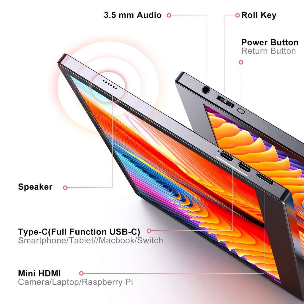 Eyoyo มอนิเตอร์แล็ปท็อป ขนาดเล็ก แบบพกพา 11.6 Portable Small Monitor ...