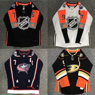 เสื้อกีฬาแขนยาวลําลอง ทรงหลวม ลายทีมฮอกกี้ Nhl Hockey Jersey Jersey แนวสตรีท สไตล์ฮิปฮอป แฟชั่นเรโทร สําหรับคู่รัก