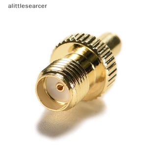 Alittlesearcer อะแดปเตอร์ปลั๊กแจ็คเชื่อมต่อ RF TS9 ตัวผู้ เป็น SMA ตัวเมีย สีทอง 1 ชิ้น