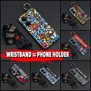 Graffiti Wristband Phone Case For Tecno Camon20 Pro 5G/CK8n protective Phone Holder Wrist Strap Anti-dust Durable Lanyard