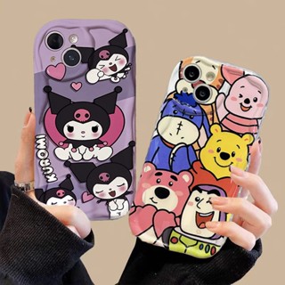 Soft Casing Samsung Galaxy S23 Ultra S22 Plus S21 S20 FE 5G A11 A50 A30S A50S A10S A20S A20 A30 A31 A51 A71 4G A21S A02S A03S M11 Cream Edge Fine Hole Cute Cartoon Toy Story Winnie Strawberry Bear Kuromi Airbag Shockproof Phone Case 1NY 13