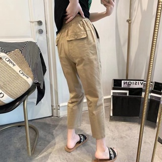 Shopkeepers selection# pants spring and summer 2023 new womens fashion Korean style all-match slimming elastic waist nine-point Harlan casual pants for women 8.21N