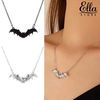 Ellastore123 สร้อยคอโช้กเกอร์ จี้รูปค้างคาว แม่มด สไตล์โกธิค วินเทจ เครื่องประดับ สําหรับผู้หญิง