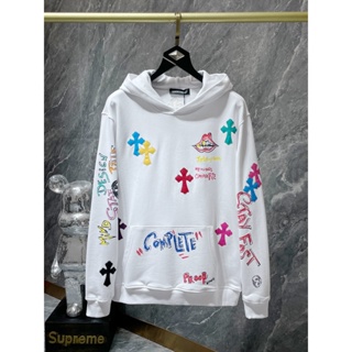 QI3Z Chrome Hearts 2023 autumn and winter New color peeling Sanskrit hand-painted graffiti hooded sweater loose fashion all-match mens and womens same style