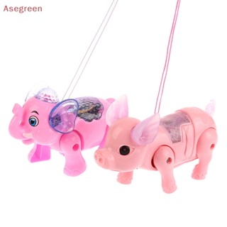 [Asegreen] ของเล่นอิเล็กทรอนิกส์ รูปหมูเดินเล่นน่ารัก สีชมพูอ่อน ของขวัญวันเกิด สําหรับเด็ก