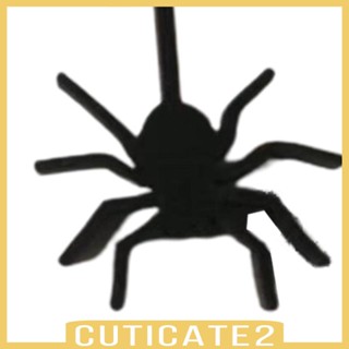 [Cuticate2] ป้ายไม้ ลายฮาโลวีน น้ําหนักเบา สีดํา สําหรับตกแต่งบ้าน สวิตช์ กระจก ผนัง